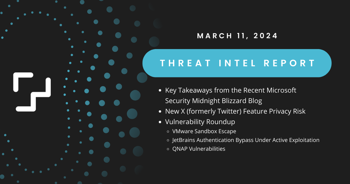 Cyber Threat Intelligence Briefing - March 11, 2024