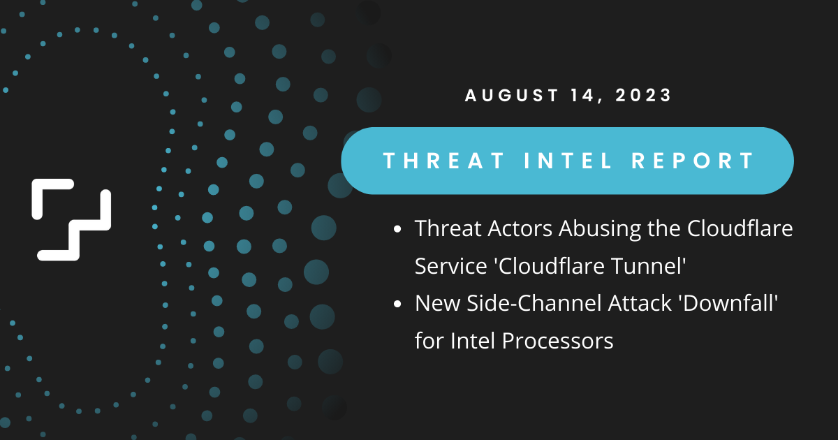 cyber threat intel august 14, 2023